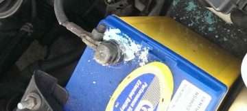 Corroded battery