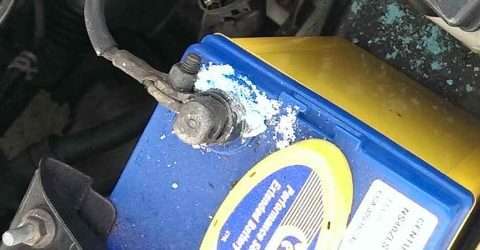 Corroded battery